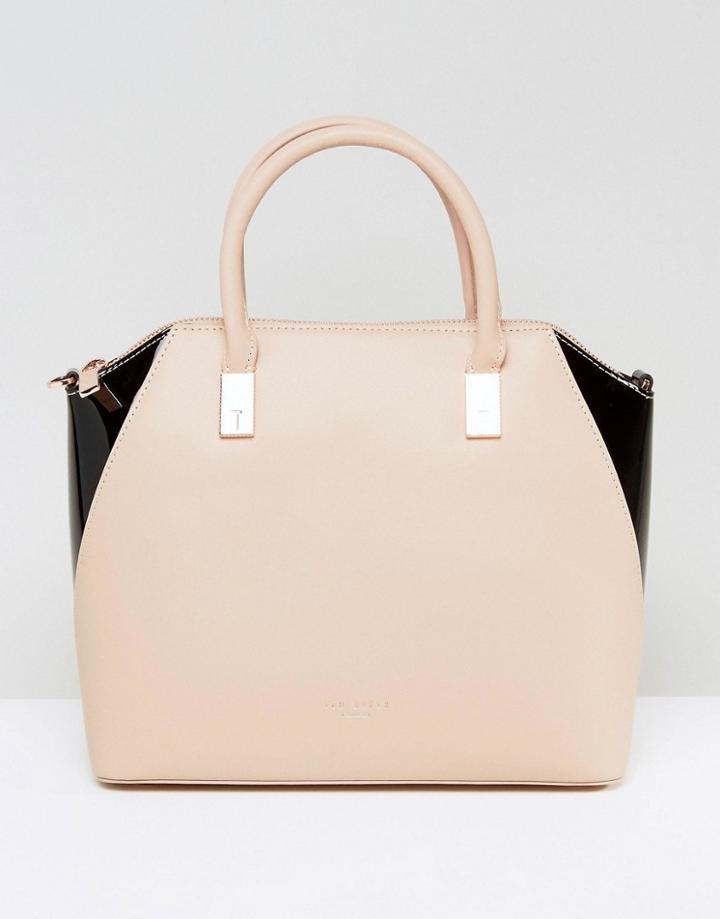 Ted Baker Small Leather Tote Bag - Brown