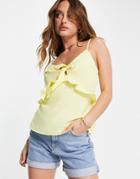 Vero Moda Knot Front Cami Top In Yellow