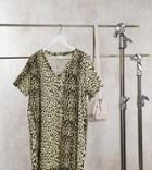 River Island Plus Leopard Print V-neck T-shirt In Brown
