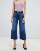 Mango Cropped Jeans - Navy