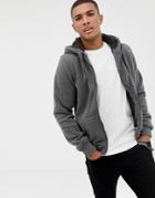 Brave Soul Fleece Lined Hoodie - Gray