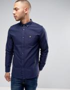 Lyle & Scott Oxford Shirt Buttondown Regular Fit Eagle Logo In Navy - Navy