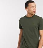 Farah Dennis Slim Fit T-shirt In Khaki-green