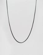 Mister Facet Curb Chain Necklace In Black - Black