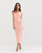 Keepsake Allure Strappy Midi Dress - Pink