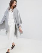 Samsoe & Samsoe Drava Poncho - Gray