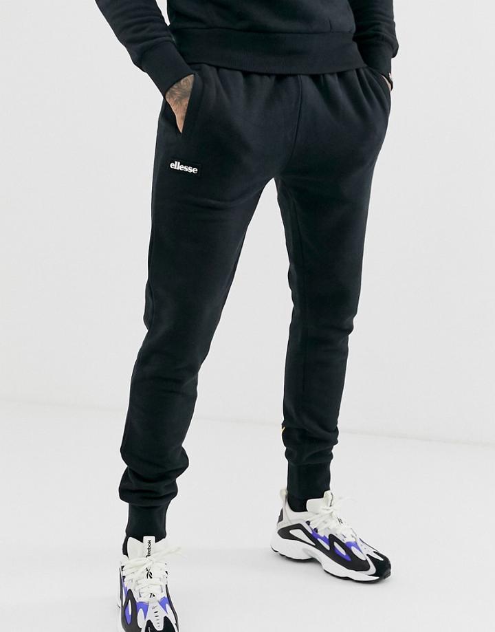 Ellesse Aro Sweatpants With Multi Logo In Black - Black