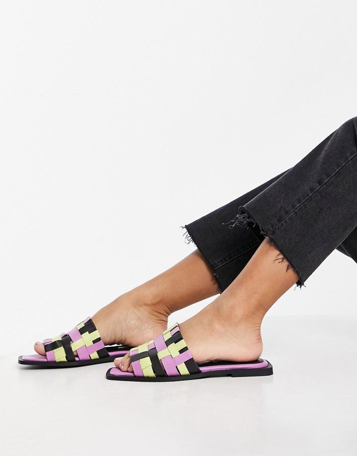 Asra Syril Flat Woven Sandals In Multi