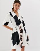 Closet Gold Pleated Bodice Dress - White
