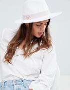 Ted Baker Fedora In Color Block - White