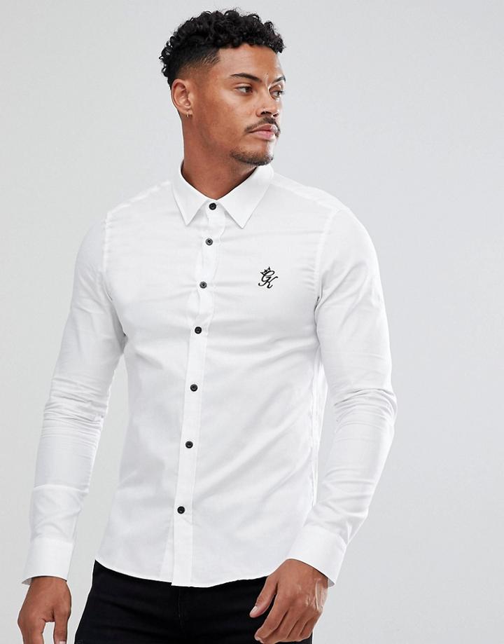Gym King Muscle Shirt In White - White