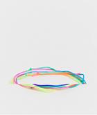 Asos Design Skinny 2mm Cord Bracelet Pack In Neon Rainbow Colors-multi