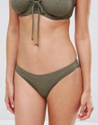 Pour Moi Textured Bikini Bottom - Green