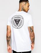 Asos Longline T-shirt With Copenhagen Back Print - White