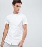 Noak Tall Skinny Collarless Shirt - White