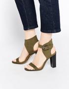 Asos Trinity Two Part Heeled Sandals - Khaki