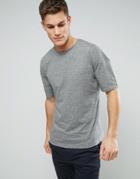 D-struct Drop Sholder Textured T-shirt - Gray