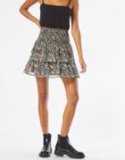 Miss Selfridge Mini Skirt In Black Ditsy Floral