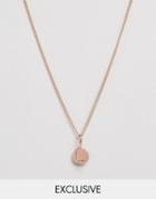 Katie Mullally Rose Gold Plated Necklace With Initial L Pendant - Gold