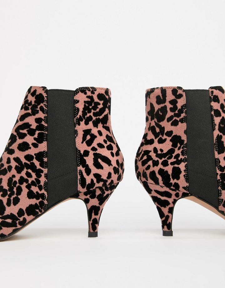 Asos Design Ramona Kitten Heel Chelsea Boots - Pink