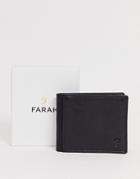 Farah Leather Wallet In Black - Black