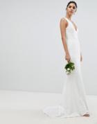 Chi Chi London Bridal Lace Maxi Dress - White