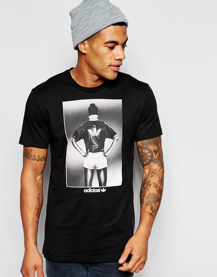 Adidas Originals T-shirt With Girl Print Aj7175 - Black