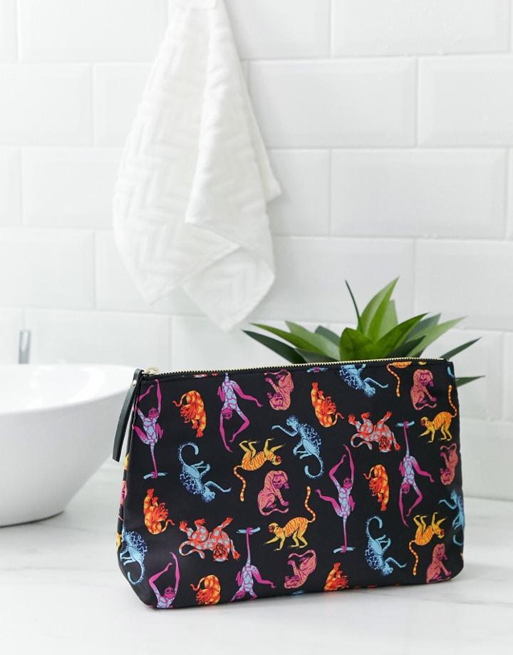 Monki Monkey Print Makeup Bag - Multi