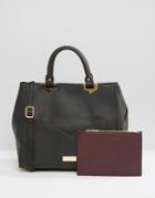 Lipsy Tote Bag With Contrast Pocket - Black