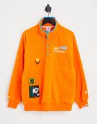 Aape By A Bathing Ape Micro Snap-fleece In Orange