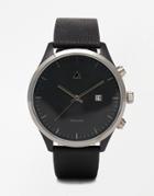Asos Watch In Black And Gunmetal With Date Window - Black