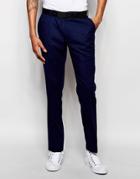 Rudie Slim Fit Plain Suit Pants - Blue