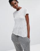 Y.a.s Frill T-shirt - Gray