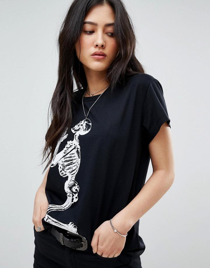 Religion Skeleton Logo T Shirt - Black