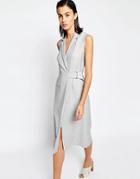 Warehouse Premium Vest Dress - Gray