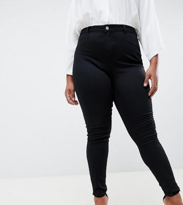 Missguided Plus Lawless Highwaisted Skinny Jeans - Black