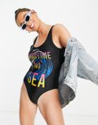 Brave Soul Long Time No Sea Swimsuit In Black