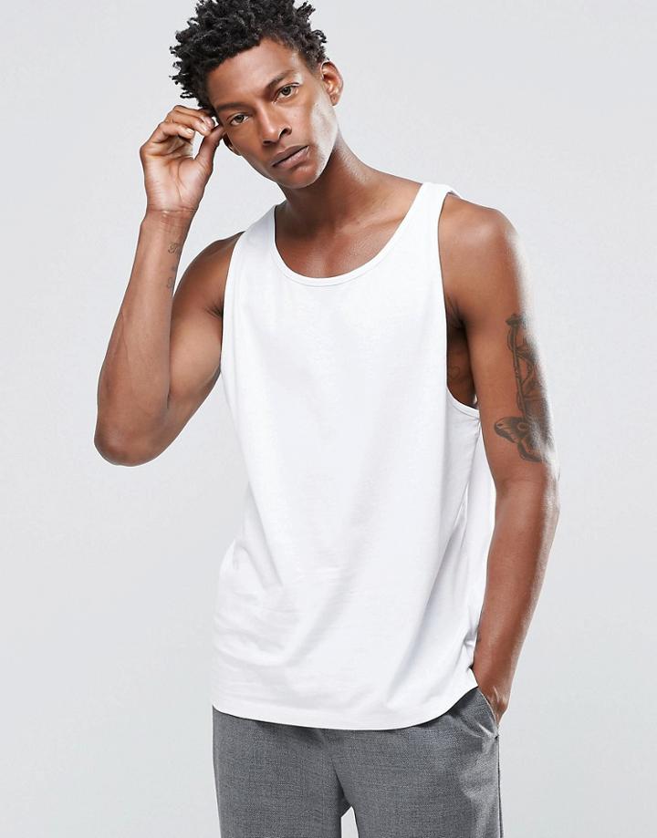 Adpt Basic Tank Tank With Loose Crew Neck - Bright White