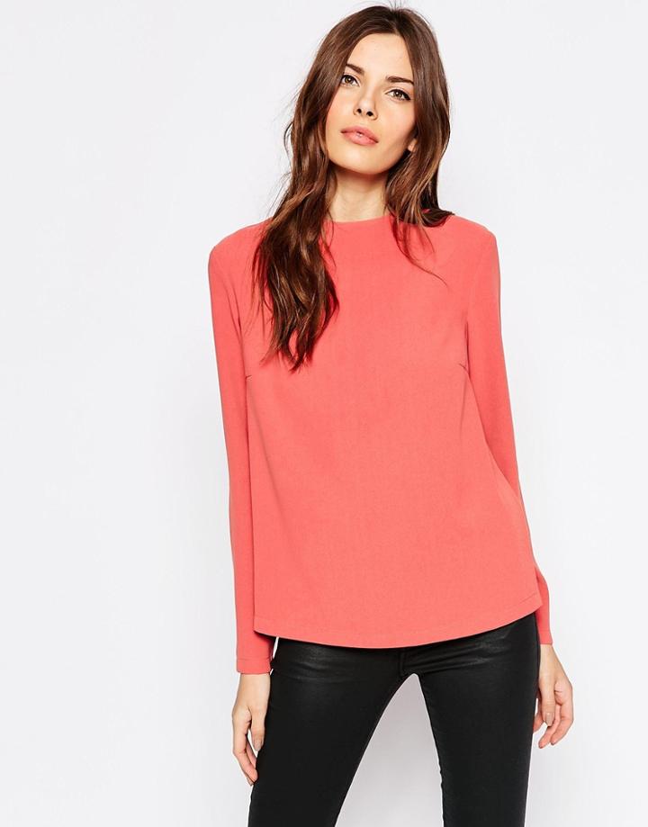Selected Lise Shell Top - Dusty Cedar