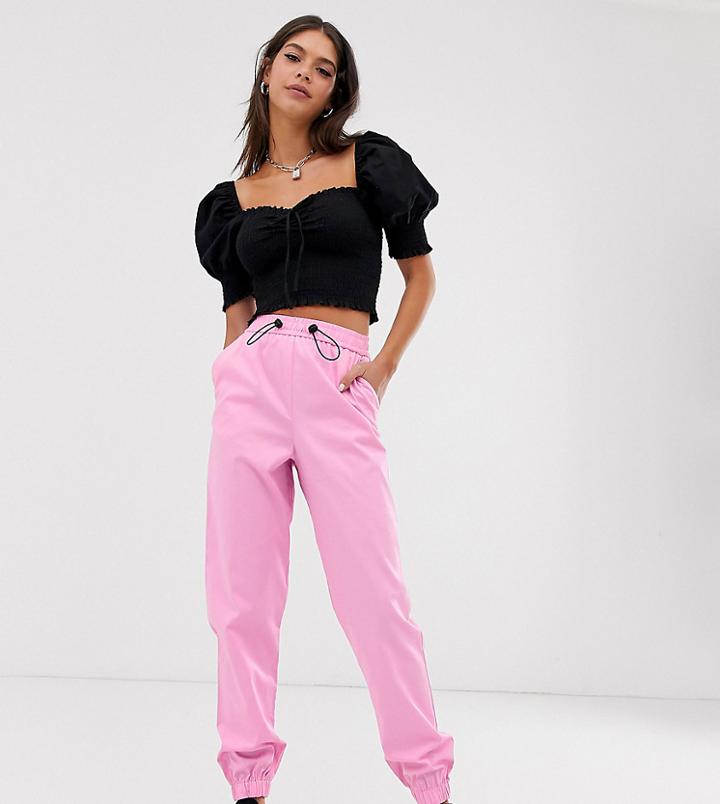 Collusion Tall Cuffed Cargo Pants - Pink