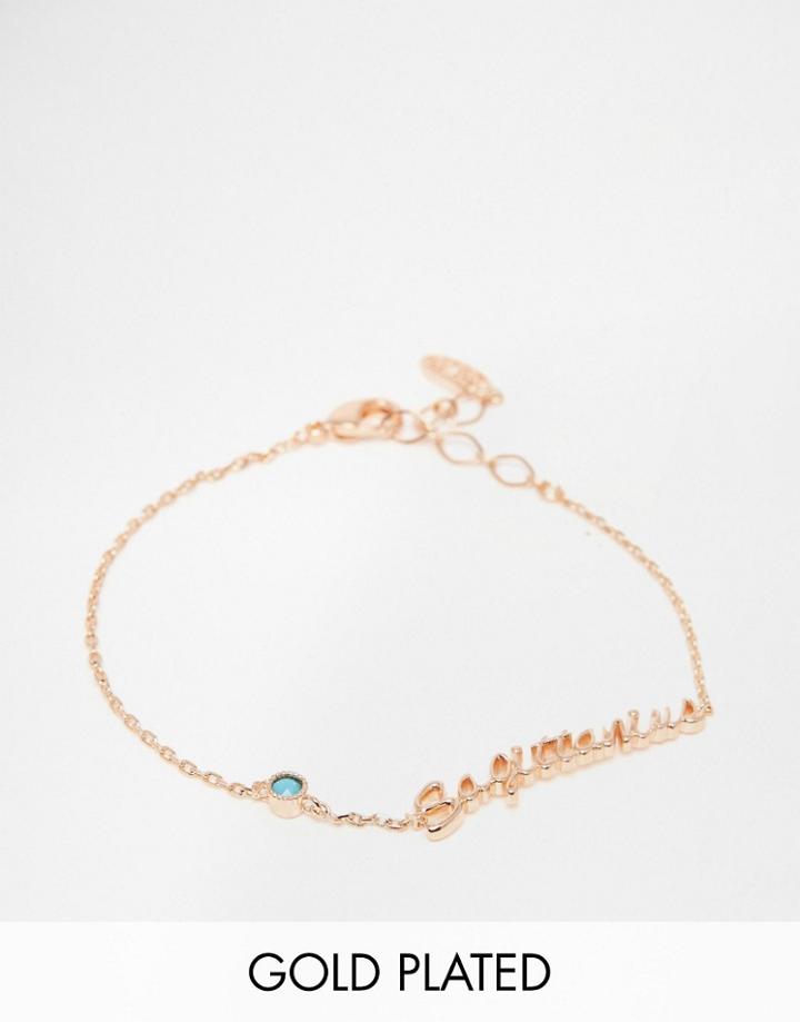 Astrid & Miyu Sagittarius Zodiac Bracelet - Gold