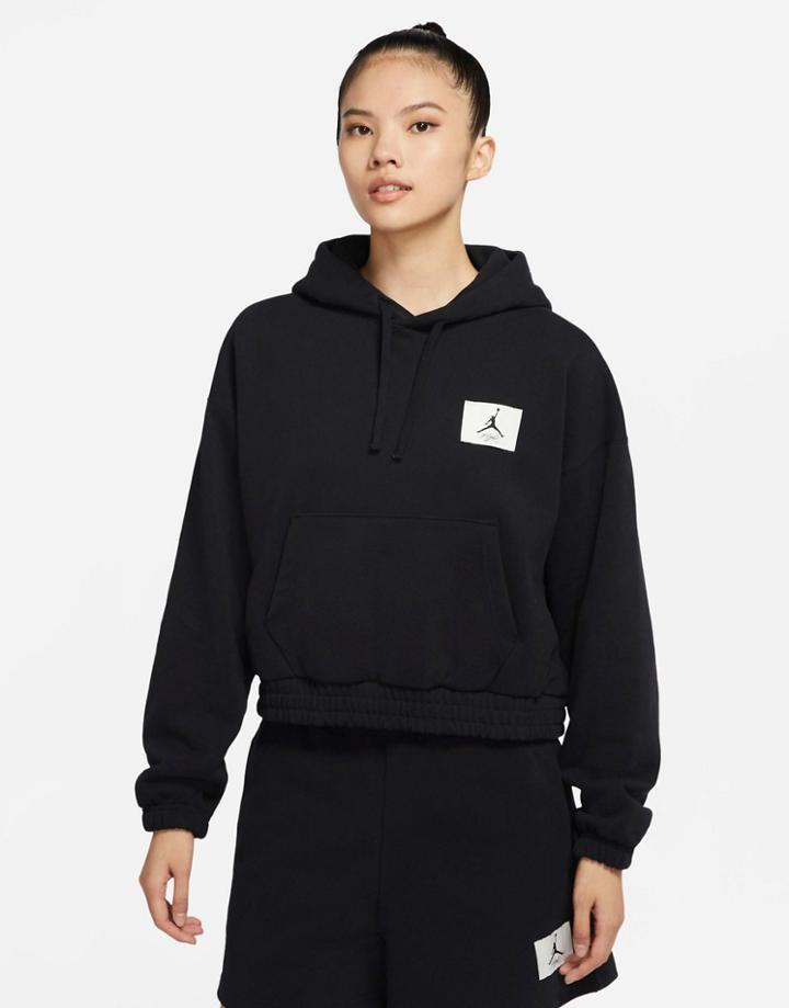 Nike Jordan Plus Essentials Fleece Hoodie In Black