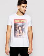 Asos T-shirt With Pulp Fiction Print And Relaxed Fit - White