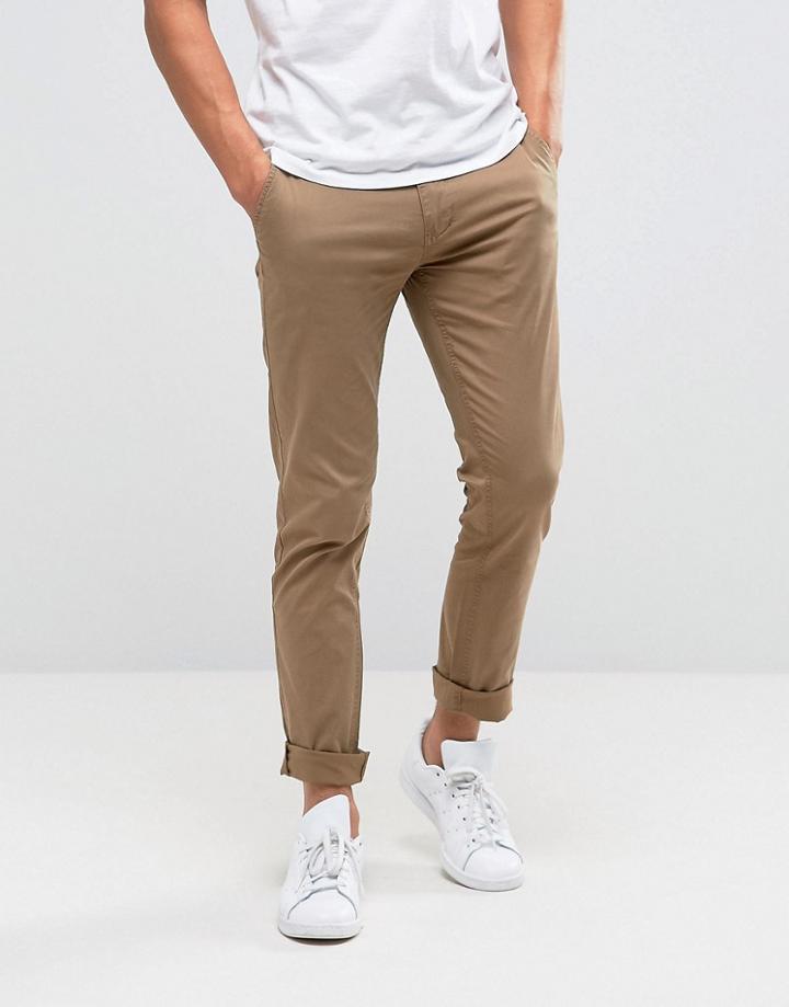 Minimum Slim Chino In Stretch Cotton In Green - Green