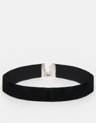 Asos Basic Velvet Choker Necklace - Black