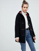 Gloverall Mid Length Duffle Coat - Black
