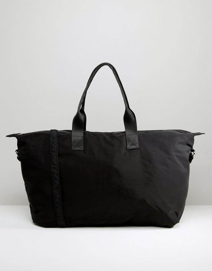 Asos Lifestyle Slouchy Nylon Carryall - Black