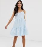 Vero Moda Petite Tiered Cami Mini Dress-multi