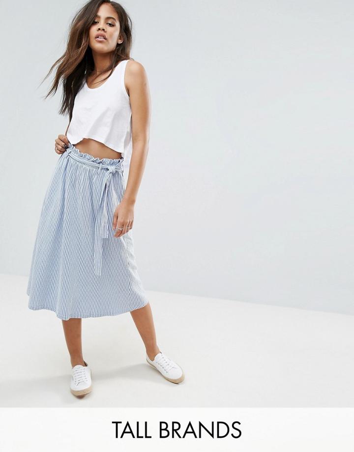 Vero Moda Tall Striped Skirt - Blue