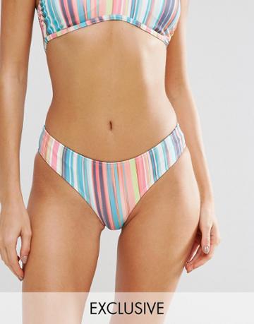 Free Society Stripe Bikini Bottom - Multi